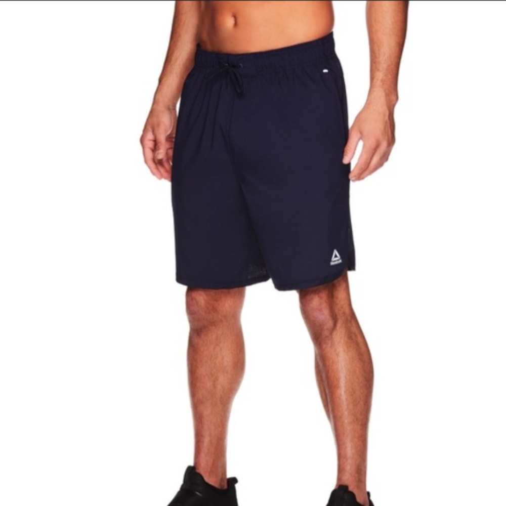 Reebok Men's Navy Blue Athletic Shorts